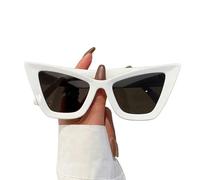 MiqiZWQ Occhiali da Sole da Donna Occhiali da Sole Vintage Fashifase Sfumature Occhiali da Sole Occhiali da Sole-Bianco Nero-Un