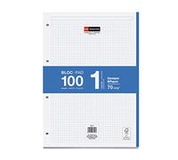 Miquel Rius 422049 - blocchetto per appunti ricambio 100 fogli quadrettato 5x5 blu