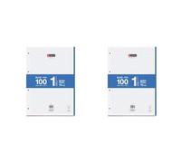 Miquel Rius 422049 - blocchetto per appunti ricambio 100 fogli quadrettato 5x5 blu (Confezione da 2)
