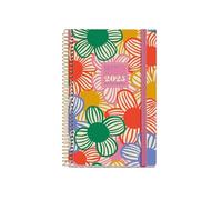 Miquelrius - Agenda 2025, Agenda annuale 117x182 mm, Agenda settimana vista, copertina in cartone foderato plastificato, spirale, chiusura elastica, carta 80 g/m², spagnolo, inglese e portoghese,