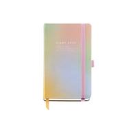 Miquelrius - Agenda 2025 annuale 90 x 140 mm, vista settimanale, copertina in cartone foderato plastificato, spirale, chiusura in gomma elastica, carta 80 g/m², catalano, inglese e portoghese, Aurora