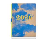Miquelrius - Agenda 2026 giorno per pagina, Simile A5+ (155 x 213 mm), Pianificazione giornaliera, Copertina kraft naturale con serigrafia, rilegatura artigianale, Carta avorio 100 g/m², ES-EN-PT