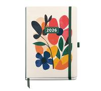 Miquelrius - Agenda 2026 giorno per pagina, Simile A5+ (155 x 213 mm), Pianificazione giornaliera, Copertina rigida cartone, Spirale, Chiusura elastica, Carta 80 g/m², CAT-EN-PT, Mini garden