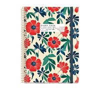 Miquelrius - Agenda 2026 vista settimanale, Simile A5+ (155 x 213 mm), Pianificazione settimanale, Copertina rigida cartone, Spirale, Chiusura elastica, Carta 80 g/m², ES-EN-PT, Anemone