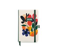 Miquelrius - Agenda giorno per pagina 2026, formato piccolo (90 x 140 mm), pianificazione giornaliera, copertina rigida cartone, spirale, chiusura elastica, carta 80 g/m², CAT-EN-PT, mini garden
