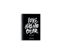 MIQUELRIUS - Agenda scolastica 2021 - 2022 - Formato attivo 11,7 x 17,4 cm, giorno pagina, teen color love, lingua catalana