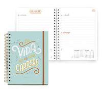 Miquelrius - Agenda scolastica 2021-2022, formato Plus, 15 x 21,3 cm, giorno pagina, Happy Letters Carrera, lingua spagnola