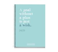 Miquelrius - Agenda scolastica 2024-2025, settembre 24 a giugno 25, 117 x 174 mm, agenda giornale, copertina in cartone foderato, agenda 2024 2025, spirale metallica bianca, spagnola e inglese,