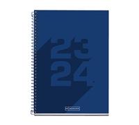 Miquelrius - Agenda scolastica 23-24, da settembre 2023 a giugno 2024, dimensioni 15 x 21,3 cm, giorno pagina, marino, spagnolo-inglese