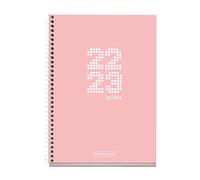MIQUELRIUS - Agenda Settembre 2022 agosto 2023 - Giorno Pagina - Dimensione Plus 15x21,3 cm - Bilingue: spagnolo, inglese - School - Rosa