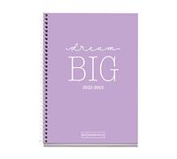 MIQUELRIUS - Agenda Settembre 2022 giugno 2023 - Settimana Vista - Dimensione Attiva 11,7x17,4 cm - Bilingue: catalano, inglese - School - Frase Lavanda