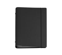 Miquelrius - Agenda settimanale 2026 vista con anelli ricaricabile, pianificazione settimanale, formato A5 esteso (155 x 213 mm), copertina in poliuretano rigido, carta 80 g/m², ES-EN-PT, nero