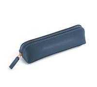 Miquelrius - Astuccio ovale, astuccio 1 scomparto, dimensioni 190 x 55 x 30 mm, materiale esterno e maniglia in finta pelle pelle, chiusura zip, colore blu, Blu navy, 192 x 55 x 30 mm, MR19204