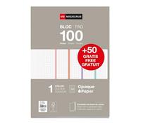 Miquelrius - Blocco di ricarica fogli A4 a quadretti 5x5 mm, 150 fogli da 90 g/m², con perforazioni standard per raccoglitore ad anelli, materiale scolastico, colori grigio