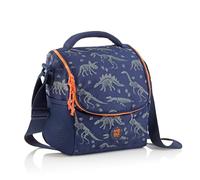 Miquelrius - Borsa termica per bambini, porta cibo, esterno realizzato con bottiglie di plastica, tracolla regolabile, maniglia superiore, tasca laterale, ritorno a Cole, blu, Mediano