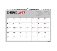 Miquelrius - Calendario 18 mesi 2026 2027 Basic, Calendario da parete A3 (42 × 29,6 cm), Con spazio per segnare, Doppia Spirale da appendere, Spagnolo