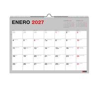Miquelrius - Calendario 18 mesi 2026 2027 Basic, Calendario da parete A4 (29,6 cm × 21 cm), Con spazio per segnare, Doppia Spirale da appendere, Spagnolo