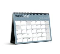 Miquelrius - Calendario da tavolo 2025 Chromat, Calendario A5: 210 x 148,5 mm, Con spazio per annotare, Doppia rilegatura a spirale, 9 diversi colori interni, Calendario 2025, Spagnolo