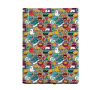 Miquelrius - Cartella con alette A4, 250 x 340 x 20 mm, Cartone rigido, Chiusura con gomma, Collezione Level Up