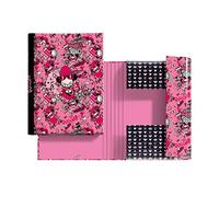 Miquelrius - Cartella con baveri, formato A4, chiusura con gomma, cartone rigido, PUCCA, collezione Enjoy Life