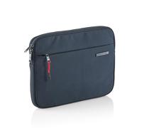 Miquelrius - Custodia per laptop 13" e 14", protezione a 360°, interno imbottito e morbido, tessuto twill idrorepellente, sistema di fissaggio interno, tasca esterna con cerniera, marina