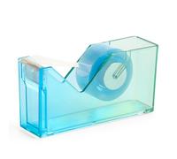 Miquelrius - Dispenser di nastro adesivo 126 x 62 x 36 mm, Porta nastro per ufficio, scuola, artigianato e washi tape, Polistirene e metallo, Porta nastro sfumato Blu/Verde