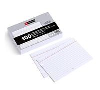 Miquelrius - Flashcards, Schede di studio, 100 flash cards a righe per appunti, Formato 150 x 100 mm, Cartoncino 200 g/m², Materiale scolastico e da ufficio per il ritorno a scuola