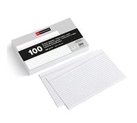 Miquelrius - Flashcards, Schede di studio, 100 flash cards a righe per appunti, Formato 200 x 125 mm, Cartoncino 200 g/m², Materiale scolastico e da ufficio per il ritorno a scuola