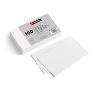 Miquelrius - Flashcards, Schede di studio, 100 flash cards lisce bianco, Formato 125 x 75 mm, Cartoncino 200 g/m², Materiale scolastico e da ufficio per il ritorno a scuola