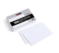 Miquelrius - Flashcards, Schede di studio, 100 flash cards lisce bianco, Formato 150 x 100 mm, Cartoncino 200 g/m², Materiale scolastico e da ufficio per il ritorno a scuola