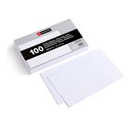 Miquelrius - Flashcards, Schede di studio, 100 flash cards lisce bianco, Formato 200 x 125 mm, Cartoncino 200 g/m², Materiale scolastico e da ufficio per il ritorno a scuola