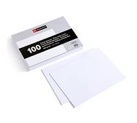 Miquelrius - Flashcards, Schede di studio, 100 flash cards lisce bianco, Formato 215 x 160 mm, Cartoncino 200 g/m², Materiale scolastico e da ufficio per il ritorno a scuola