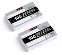 Miquelrius - Flashcards, Schede di studio, 200 flash cards lisce bianco, Formato 125 x 75 mm, Cartoncino 200 g/m², Materiale scolastico e da ufficio per il ritorno a scuola