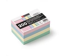 Miquelrius - Flashcards, Schede di studio A7 (150 x 100 mm), 200 flash cards a righe per appunti, Cartoncino 200 g/m², Materiale scolastico e da ufficio, Colori pastello