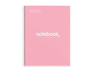 Miquelrius - Quaderno A4, Notebook Emotions, 80 Fogli da 90 g/m², Griglia 5 mm, 1 Striscia di Colore, Spirale Microforata, Taccuino a Scacchi, Copertina Extra Rigida, 4 Fori, Rosa