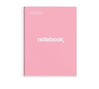 Miquelrius - Quaderno A4, Notebook Emotions, 80 Fogli da 90 g/m², Taccuino a Punti, 1 Striscia di Colore, Spirale Microforata, Copertina Extra Rigida, 4 Fori, Rosa