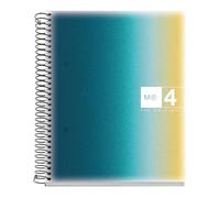 Miquelrius - Quaderno A5, Copertina in polipropilene, Taccuino A5, 120 fogli microperforati, Quaderno a quadretti con 4 colori per organizzare, Carta opaca 70 g/m², 2 fori per archiviazione, Iceland