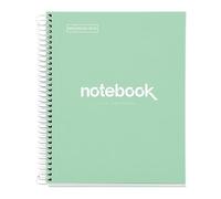 Miquelrius - Quaderno A5, Notebook Emotions, 80 Fogli da 90 g/m², Taccuino a Punti, 1 Striscia di Colore, Spirale Microforata, Copertina Extra Rigida, 2 Fori, Grigio