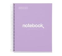 Miquelrius - Quaderno A5, Notebook Emotions, 80 Fogli da 90 g/m², Taccuino a Punti, 1 Striscia di Colore, Spirale Microforata, Copertina Extra Rigida, 2 Fori, Lavanda