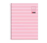 Miquelrius - Quaderno ad Anelli A4 a Quadretti 5 mm, Rosa
