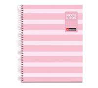 Miquelrius - Quaderno ad Anelli A5 a Quadretti 5 mm, Rosa