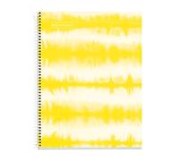 Miquelrius Quaderno, Copertina Rigida in Cartone, A4, 4 Strisce Colorate, 120 Fogli a Griglia da 90 Grammi, 4 Fori, Tie Dye Giallo Fluorescente