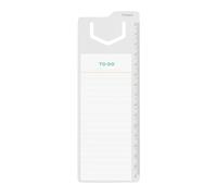 Miquelrius - Righello segnalibro 15 cm con blocco note adesive a righe 50 x 125 mm, 32 fogli ideali per agende, quaderni e quaderni, Plan&Mark XL a righe