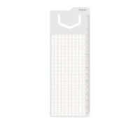 Miquelrius - Righello segnalibro 15 cm con blocco note adesivi a quadretti 50 x 125 mm, 32 fogli per agende, quaderni e pianificazione giornaliera, Plan&Mark XL griglia