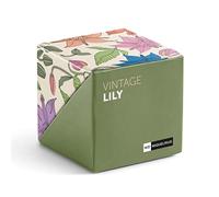 Miquelrius - Secchio di note adesive, note adesive assortite, portapenne, collezione vintage Lily