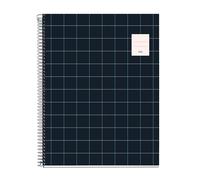 Miquelrius - Taccuino A4, Griglia 5 mm, Quaderno con copertina rigida, 100 fogli microforati, Quaderno A4 con 4 colori per organizzare, Carta Extra Opaca 70 g/m², 4 fori per l'archiviazione