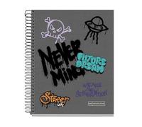 Miquelrius - Taccuino A5, Righe 7 mm, Quaderno con copertina rigida, 120 fogli microforati, Quaderno A5 con 4 colori da organizzare, Carta Extra Opaca 70 g/m², 2 fori per l'archiviazione