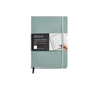 Miquelrius - Taccuino Bullet Journal, copertina rigida in similpelle ed elastico di chiusura, formato A5 (148 x 210 mm), 96 fogli da 100 g/m², interno punteggiato, tasca interna, colore verde