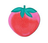 Miquelrius - Tappetino per mouse antiscivolo, accessorio da scrivania dimensioni ø200 mm, materiale poliestere per scorrimento morbido, tappetino rotondo con base in gomma, mousepad fragola