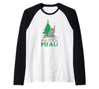 MIR Doch MIAU - Non Mi Miao Cat Gatti Maglia con Maniche Raglan